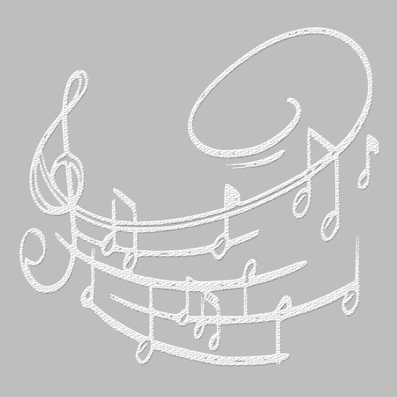 Notes de musique blanches avec clé