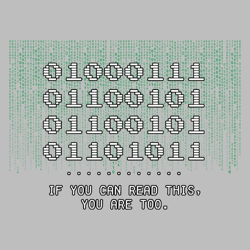 Geek Tee - Geek word in Binary Code for Funny Nerd