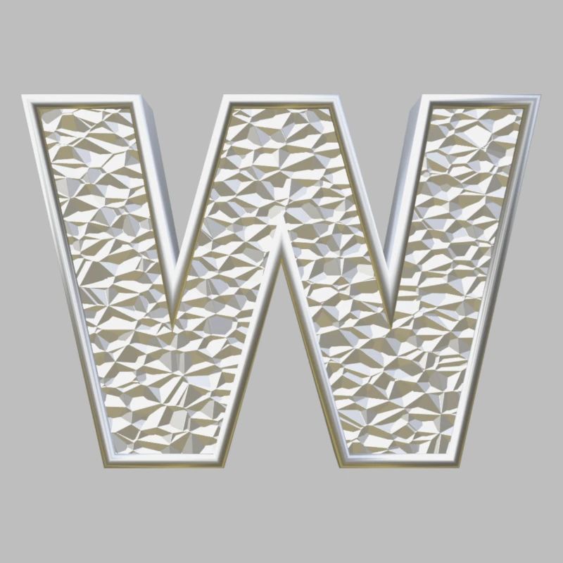 W, lettre, initiale, monogramme,