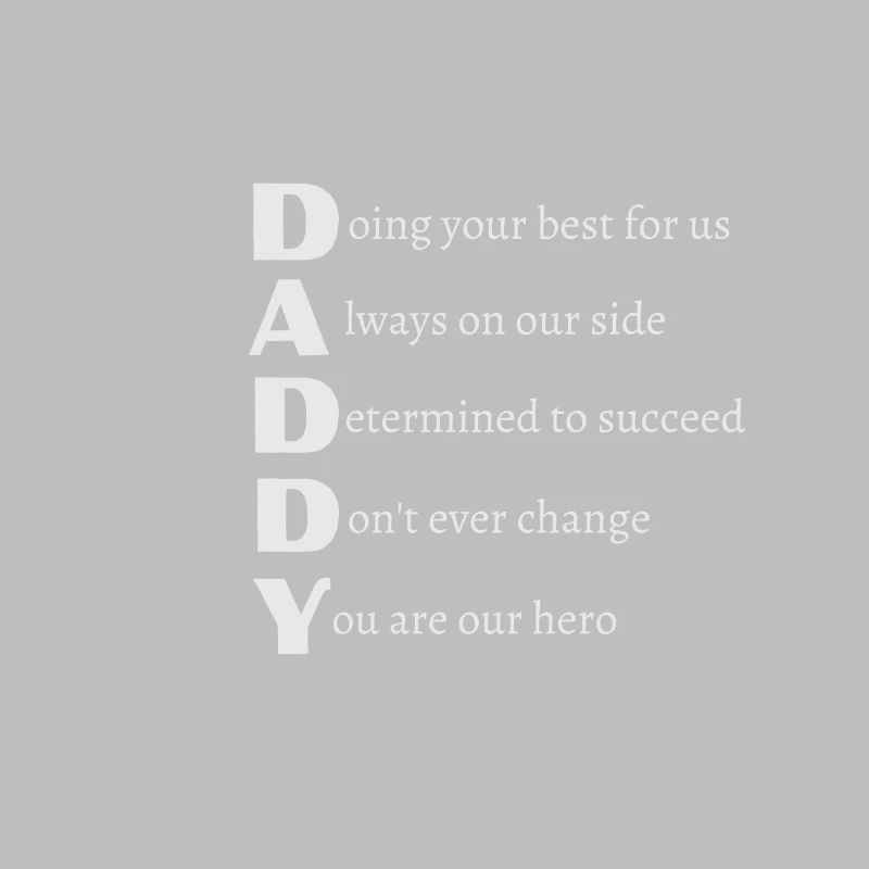 DADDY Gedicht mit grauem Text