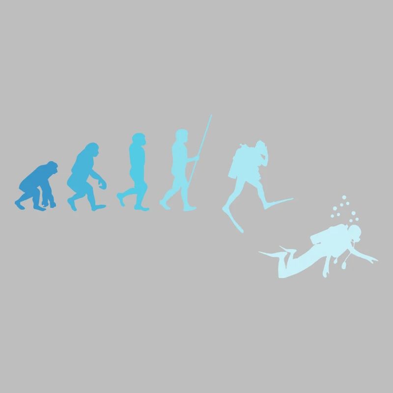 Diving Diver Evolution Retro Scuba