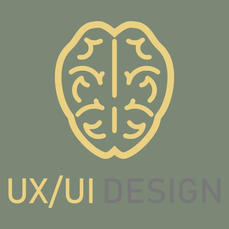 UX UI Design Logo Brain Thinking Programming