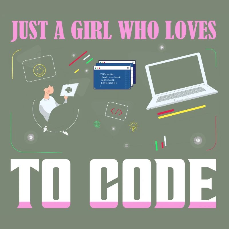 Juste une fille qui aime coder un logiciel de codage