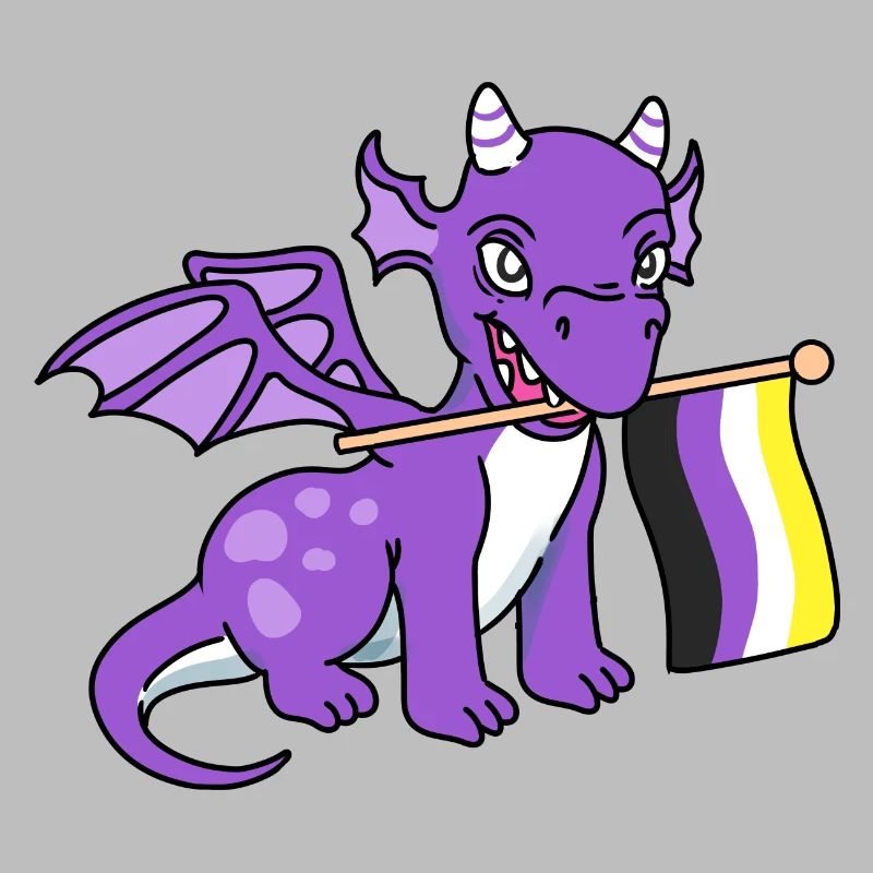 Nonbinary Pride Dragon Nonbinary Pride