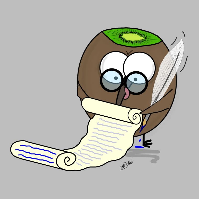 Beaked fruit taking notes, very dignified