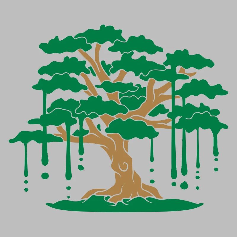 drop graffiti forest comic leaves aeste tree ga