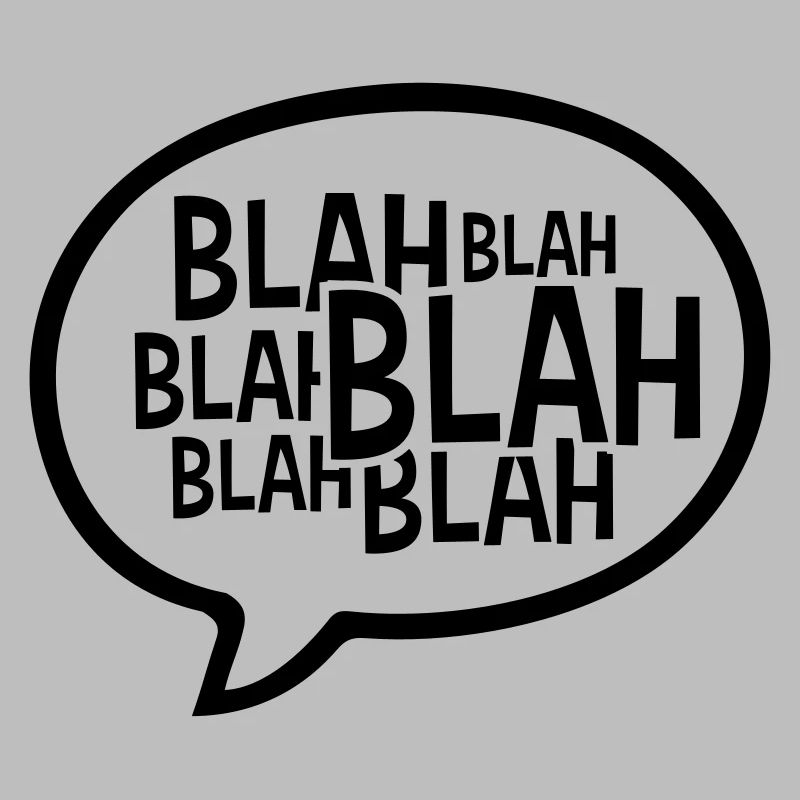 Bulle de dialogue comique bla