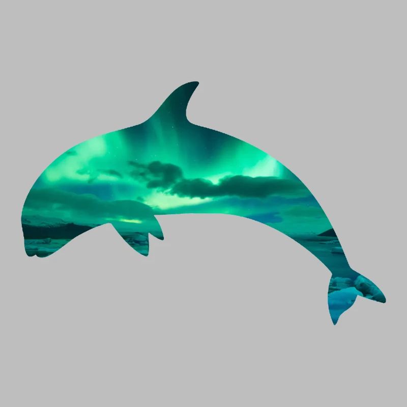Orca/Killerwal mit Nordlicht-Effekt