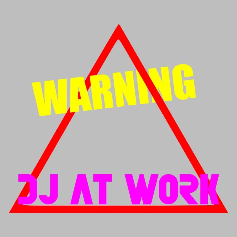 Warnung dj bei der arbeit