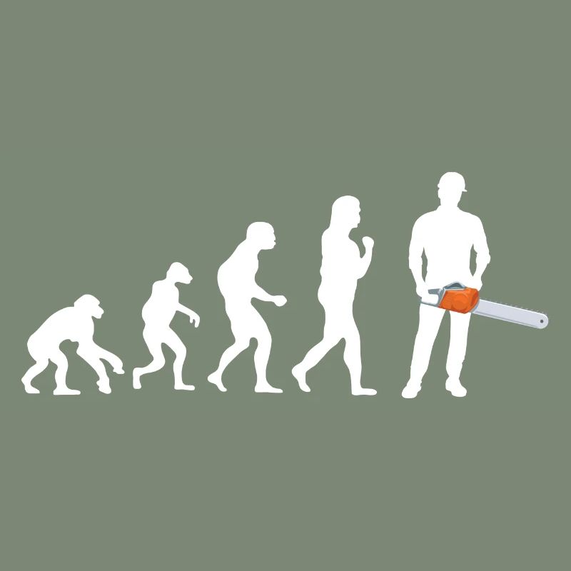 Chainsaw Forest Worker Forester Evolution Wood