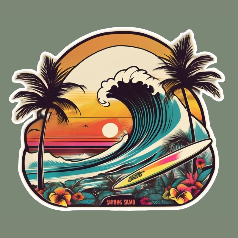 surf plage palmier soleil vacances