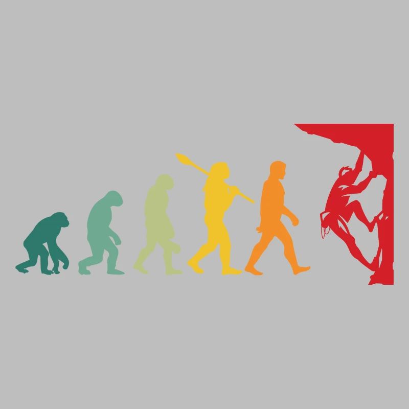 Kletterer Evolutionen Mensch Affe Mann Climber