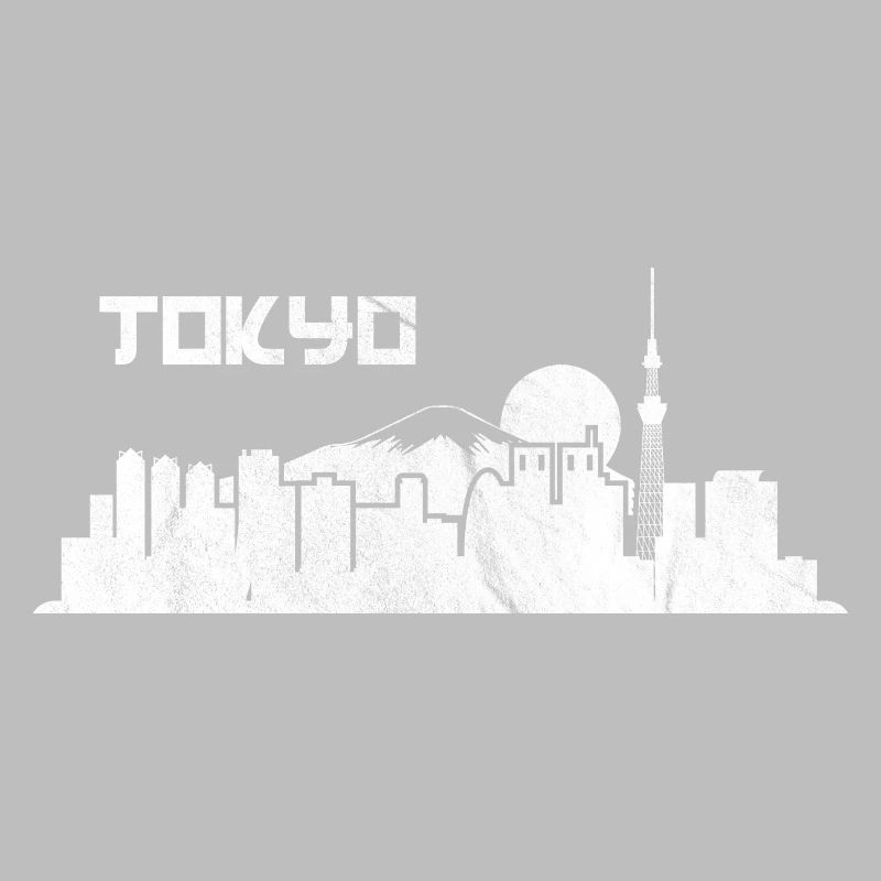 TOKYO SKYLINE BLACK AND WHITE by The Manzanita's