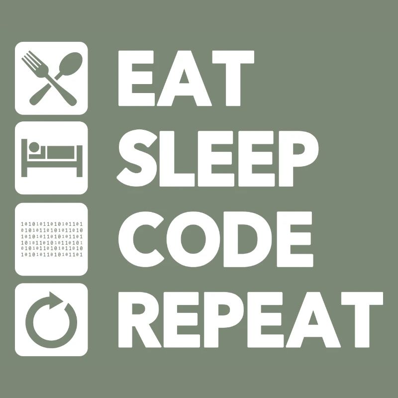 Eat Sleep Code Repeat Coder Programmer Software De