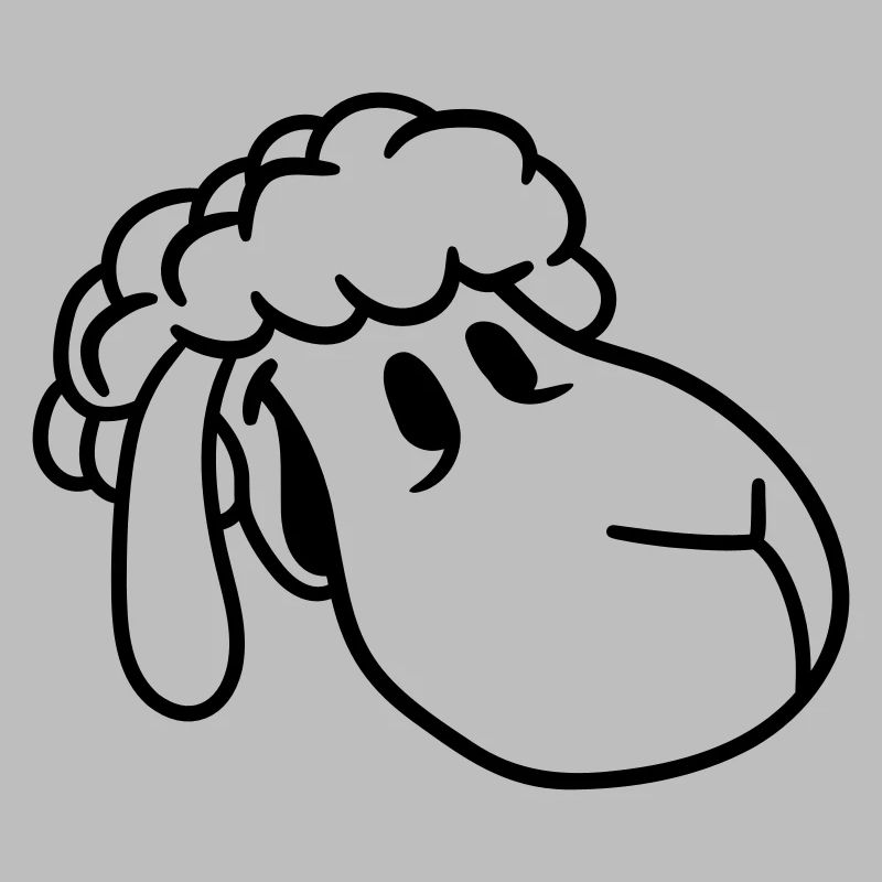 Sheep Face Head Cute Cute Lamb Cool Comic