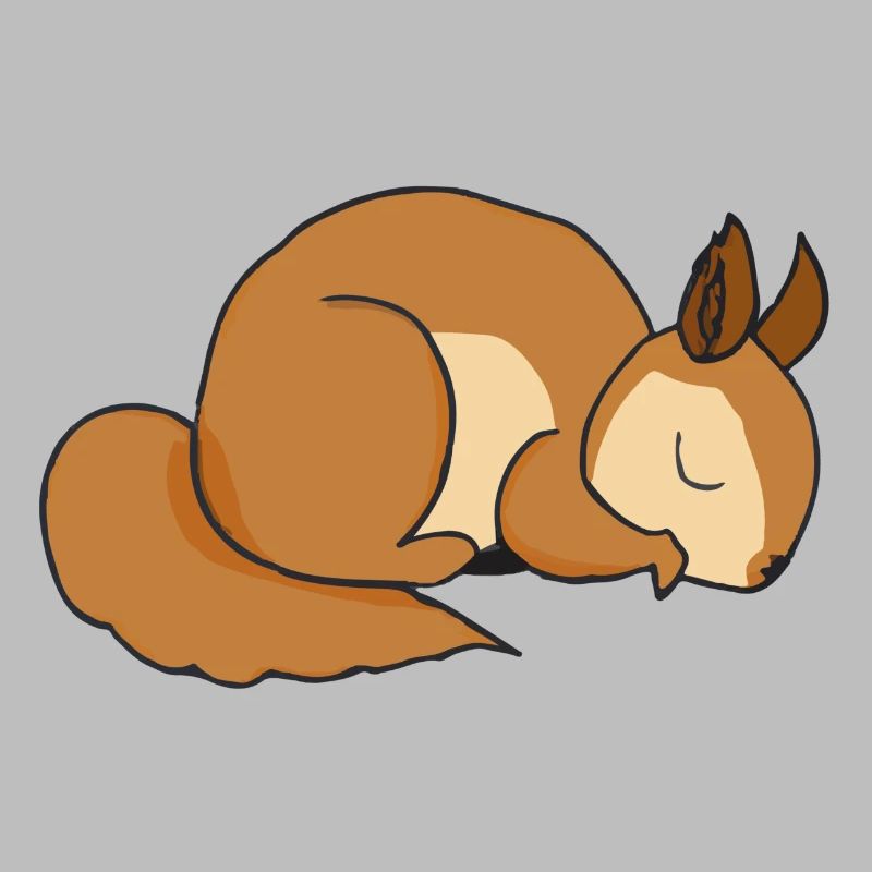 Schlafendes Eichhörnchen Geschenkidee Pyjama