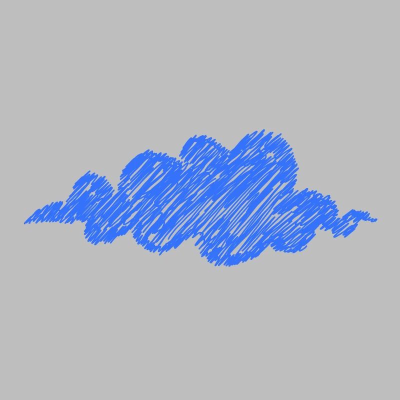 Cloud Blue Scribble Weather Cloud
