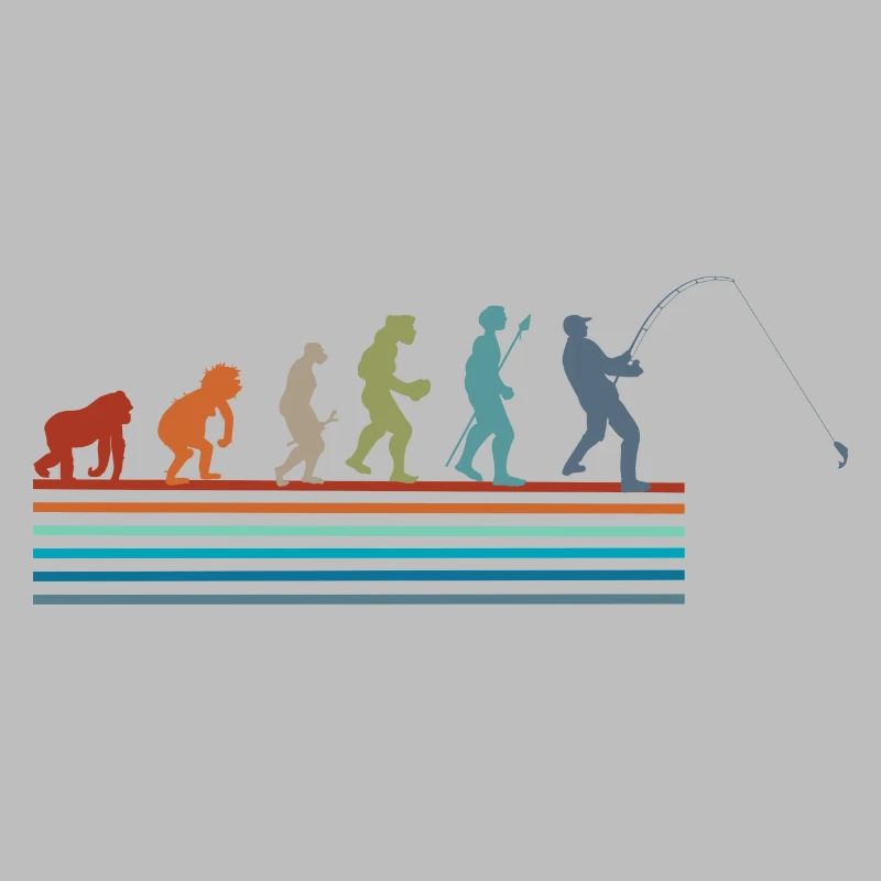 Évolution rétro vintage Pêcheur