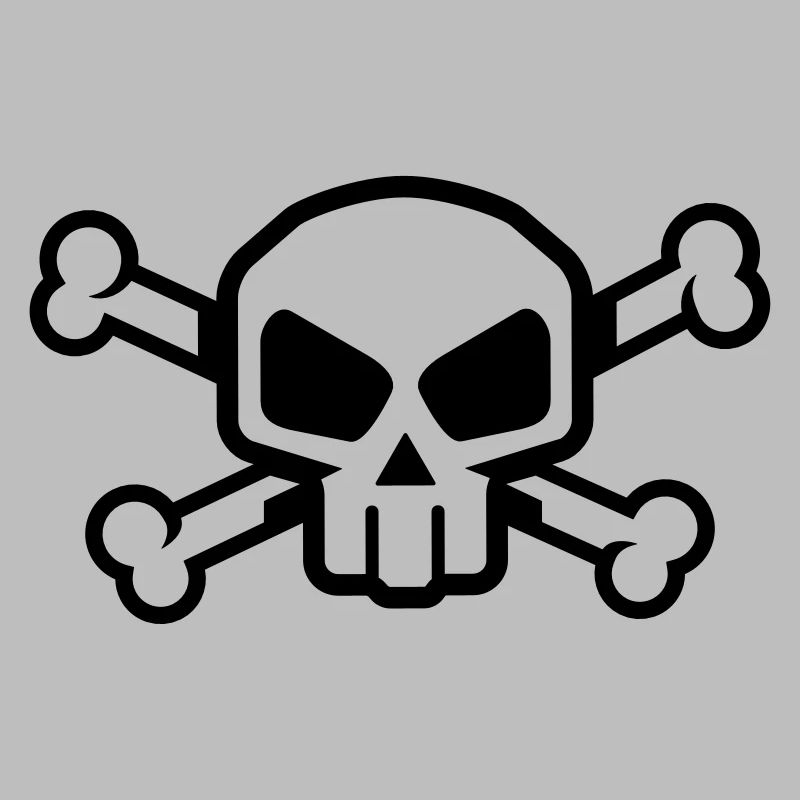 Totenkopf mit Knochen – Comic Skull Design