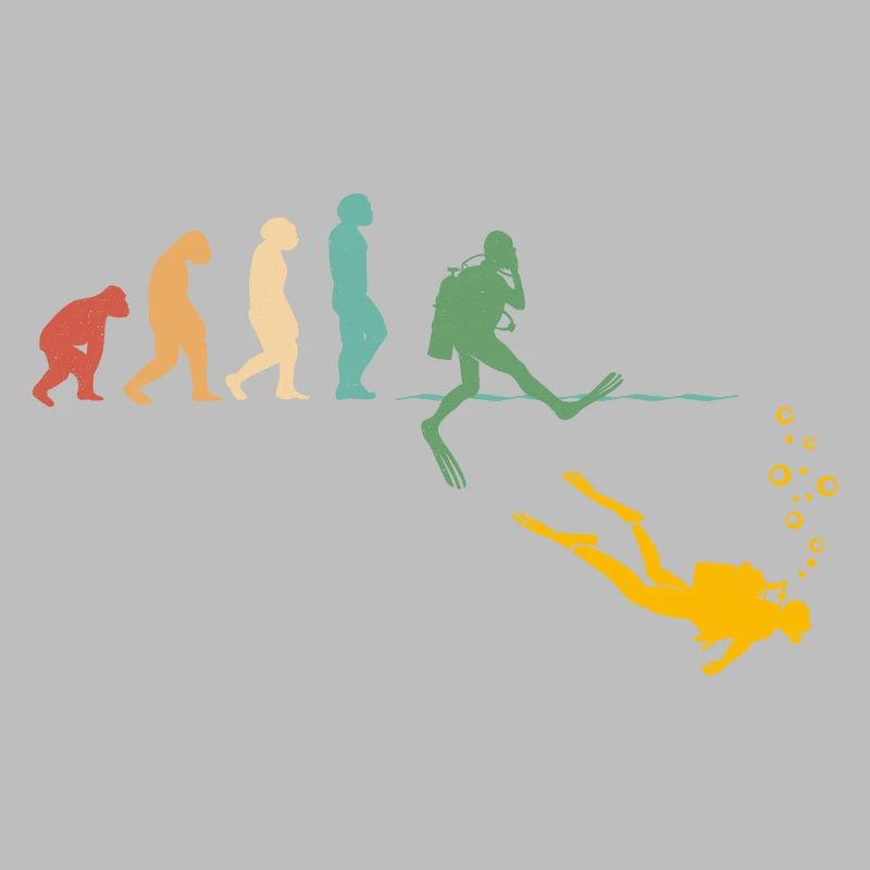 Evolution Graphic Diver Diving Scuba Diver Apnoe S