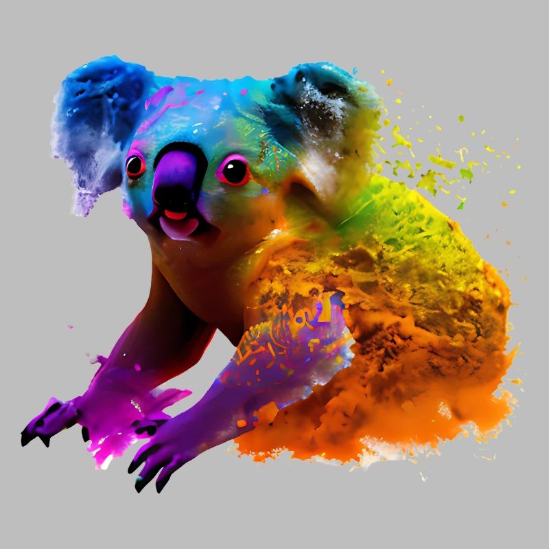 Koala dans l’explosion de couleurs