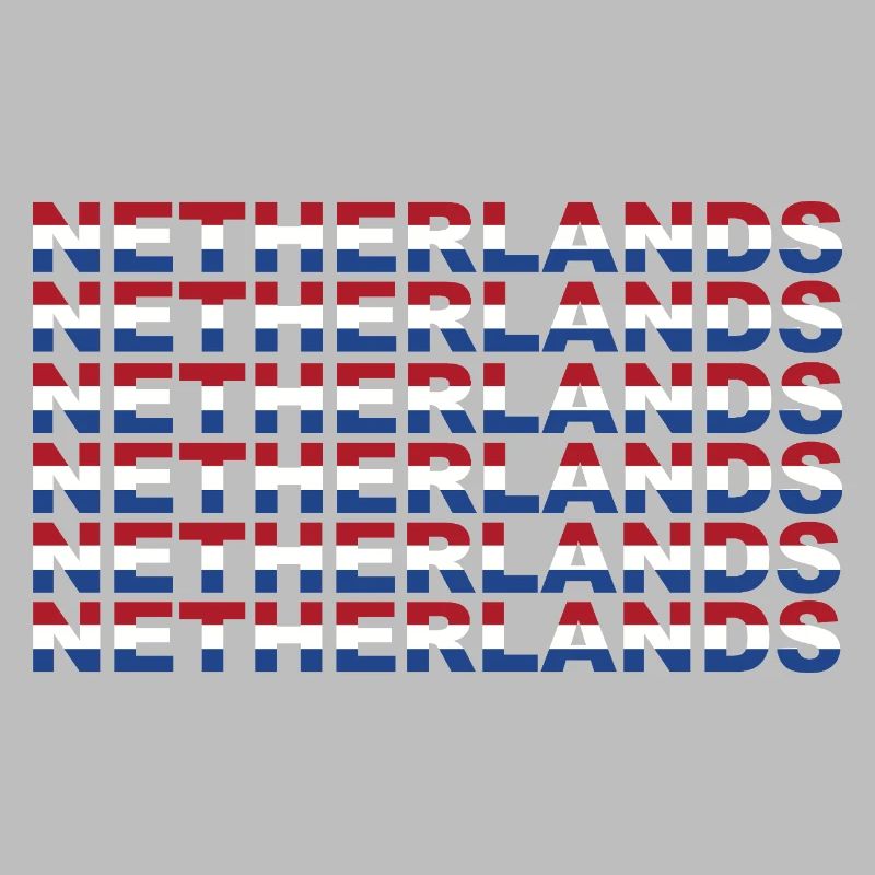 Texte des Pays-Bas dans les couleurs du drapeau
