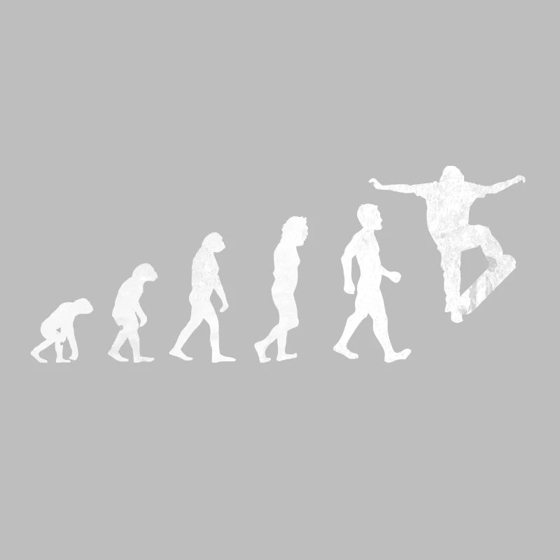 Skateboarder Skater Longboard Gift Evolution