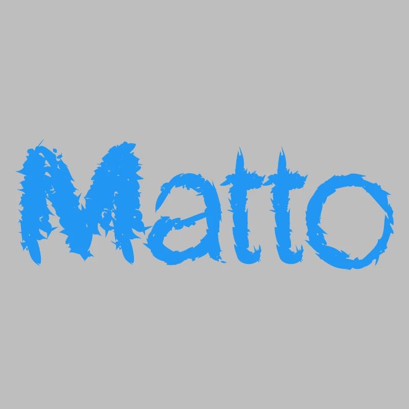 Matto blauer Text toller Name