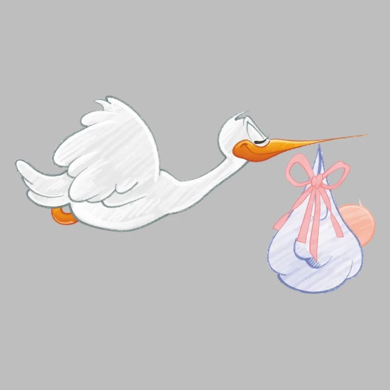 Storch mit Baby