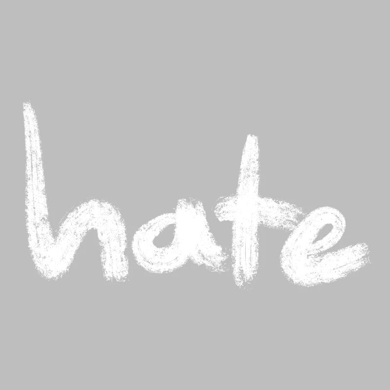Hate Text white