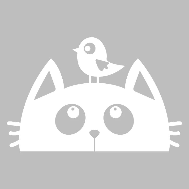 Chat oiseau mignon
