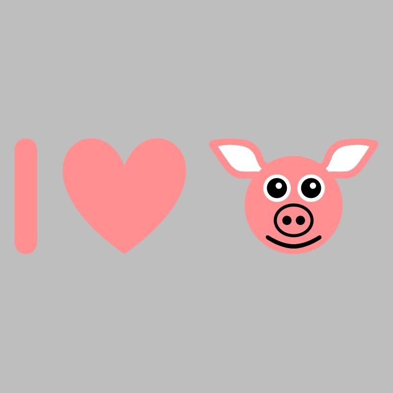 ★ Couleurs de conception modifiables ★ J'aime les cochons