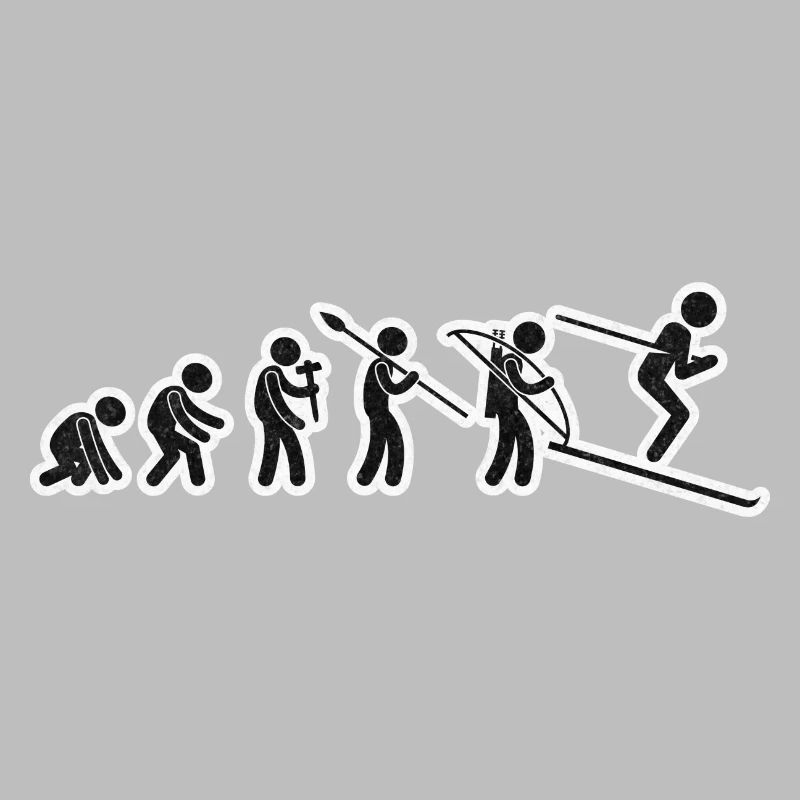 Evolution Ski Black Grunge