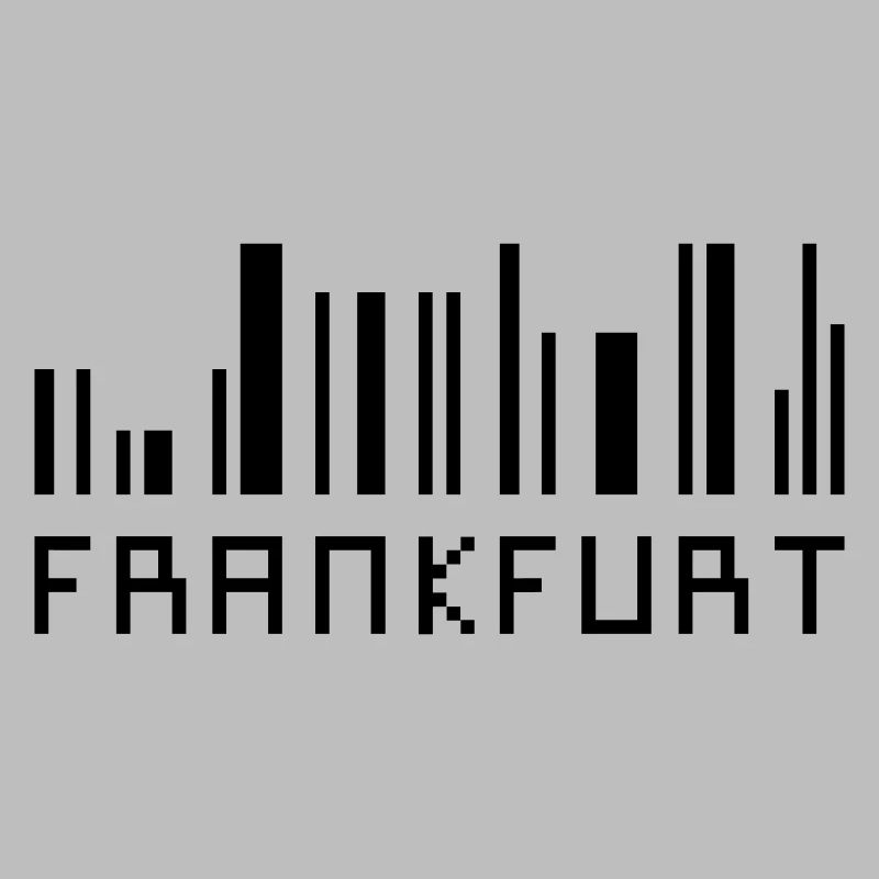 Frankfurt Skyline Barcode - Hessen