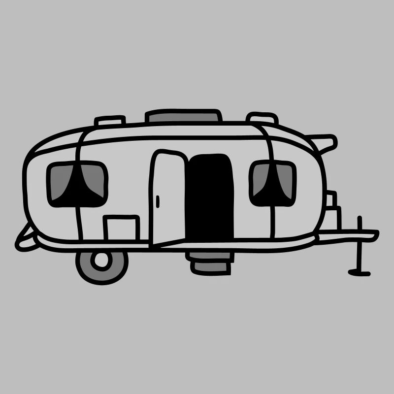 Conception de bande dessinée de camping-car