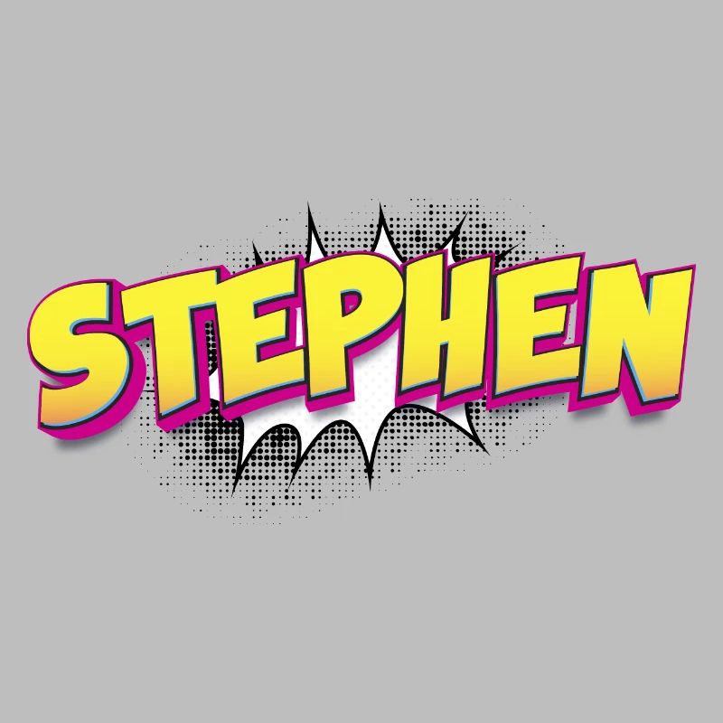 Stephen benutzerdefinierter Name Comic-Buch-Stil Pop-Art,
