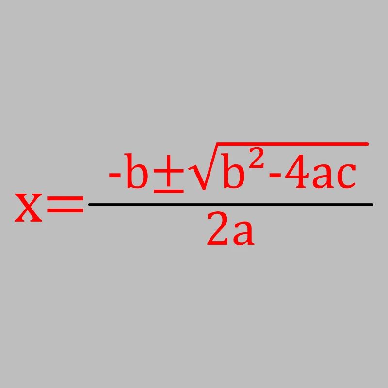 Quadratic Formula for Math class 2