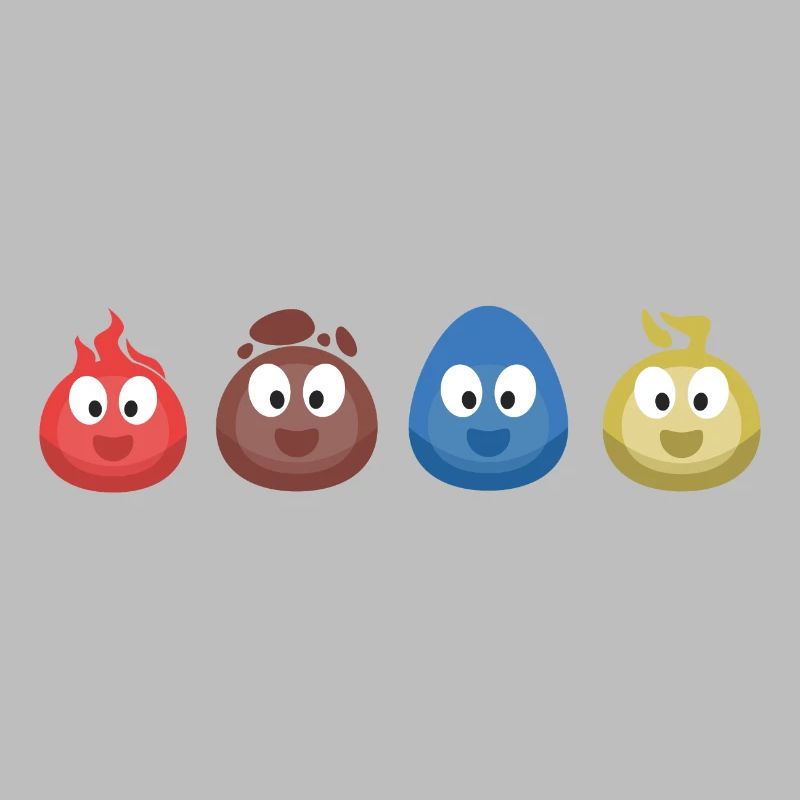4 Elemente (Feuer, Erde, Wasser, Luft) (Bubble)