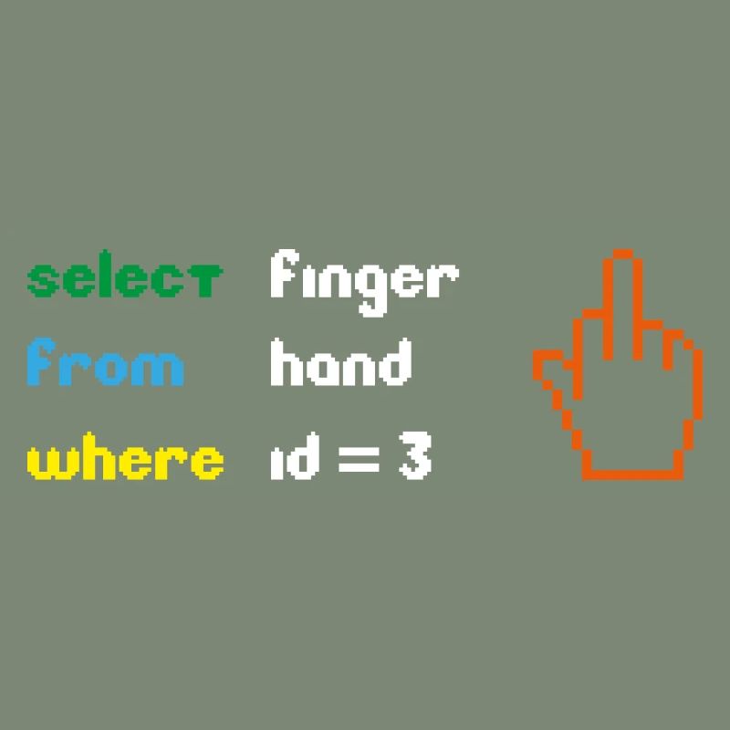 Funny SQL Query: 8-Bit Middle Finger for Geeks