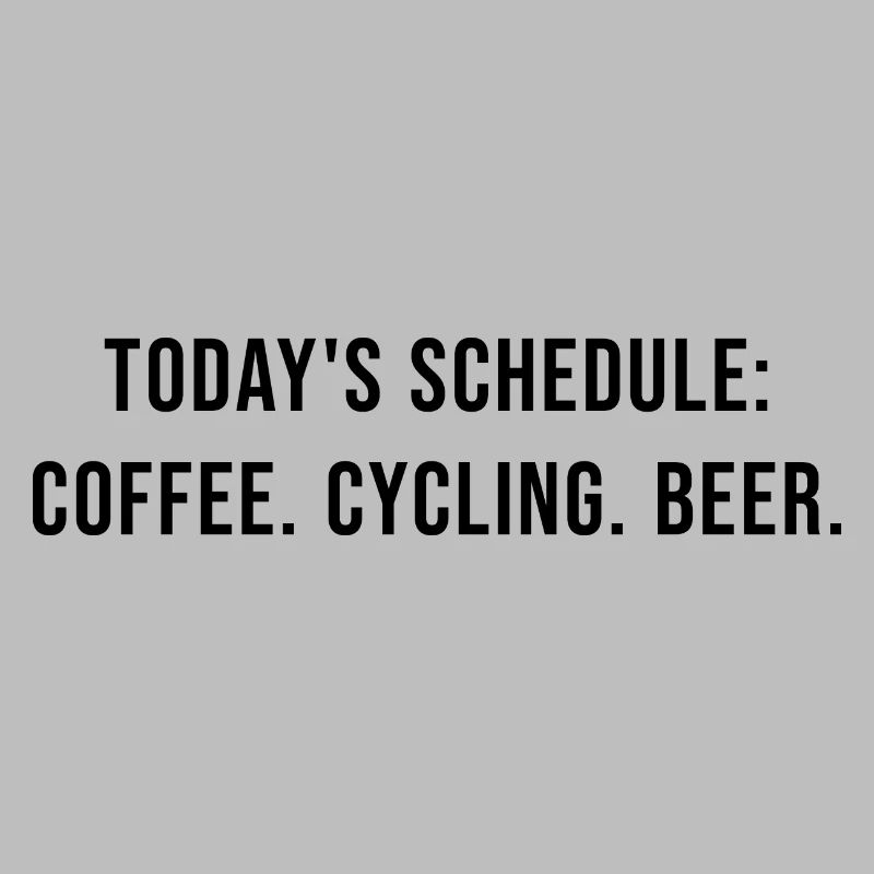Das heutige Programm - Kaffee, Radfahren und Bier