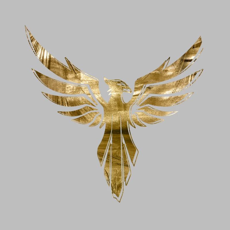 Phoenix,Bird,Graffiti,Gold
