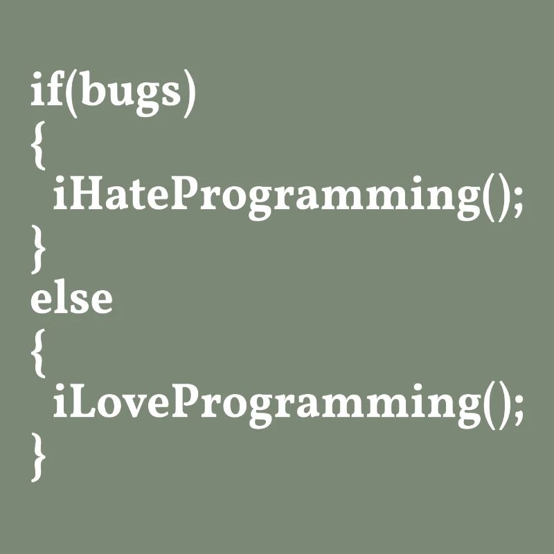 LoveProgramming, HateBugs! #InformatikerHumor