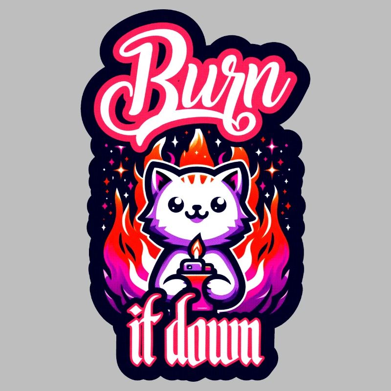 Burn it down | Cat with fire