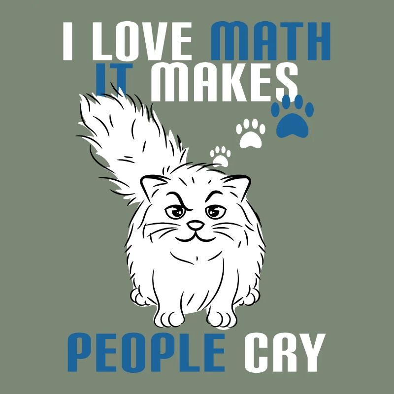 Conception de tee-shirt créative avec le texte "I Love Math It