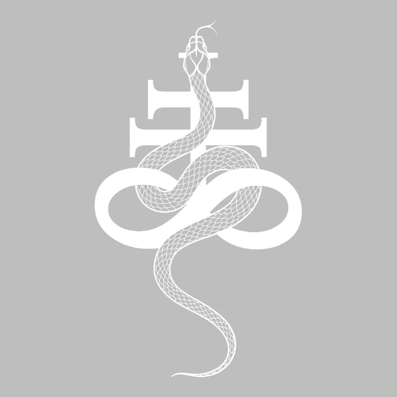 Croix de léviathan serpent blanc