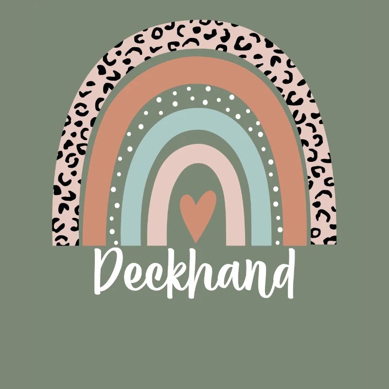 Deckhand Rainbow Leopard Funny Deckhand