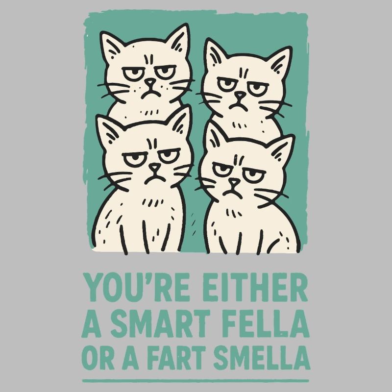 Schlauer Kerl oder Smella Katzen Meme Humor