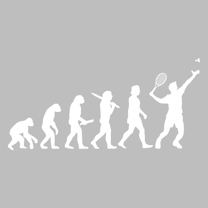 Evolution Badminton Spieler Aufschlag Geschenkidee