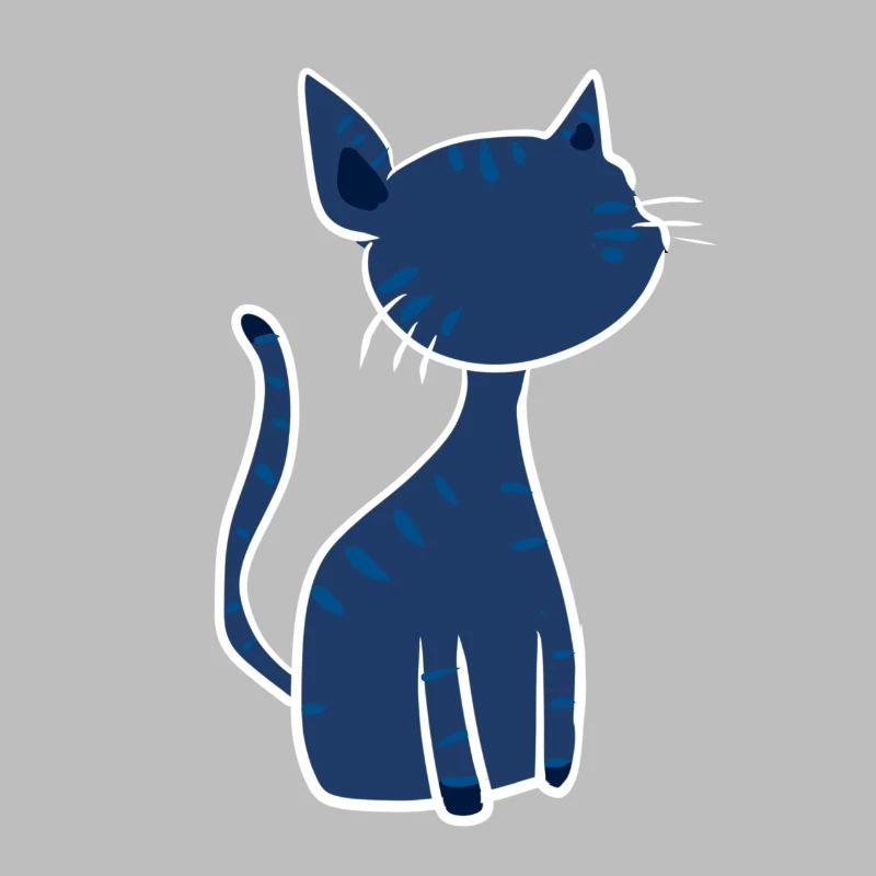 symbole de chat bleu dessin animé mignon