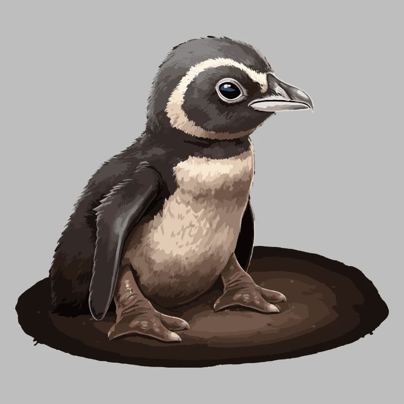 Pingouin Bébé Oiseau Poussin